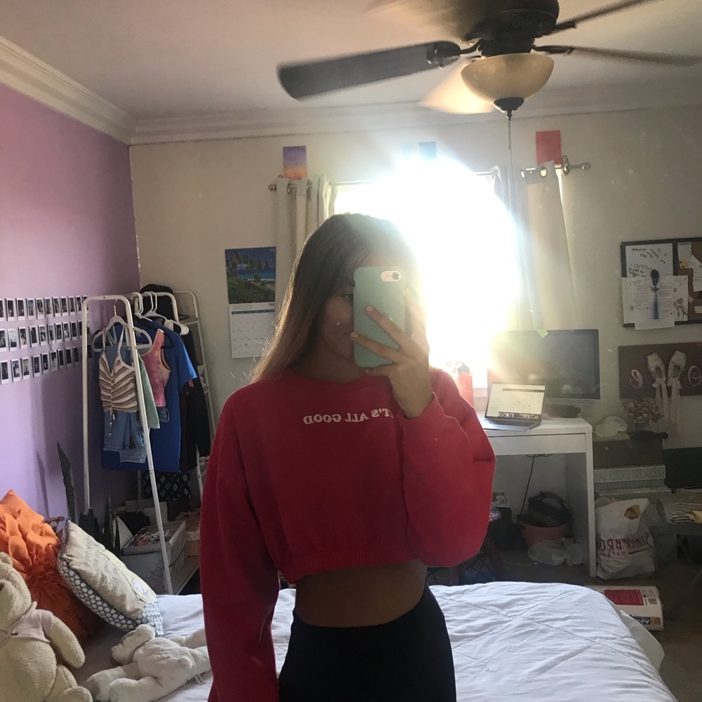 it’s all good! soft inside long sleeve crop